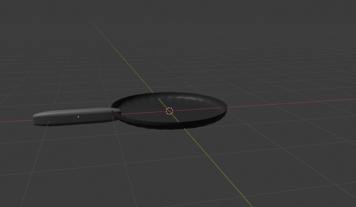 3d model of frying pen Low-poly 3D model_2
