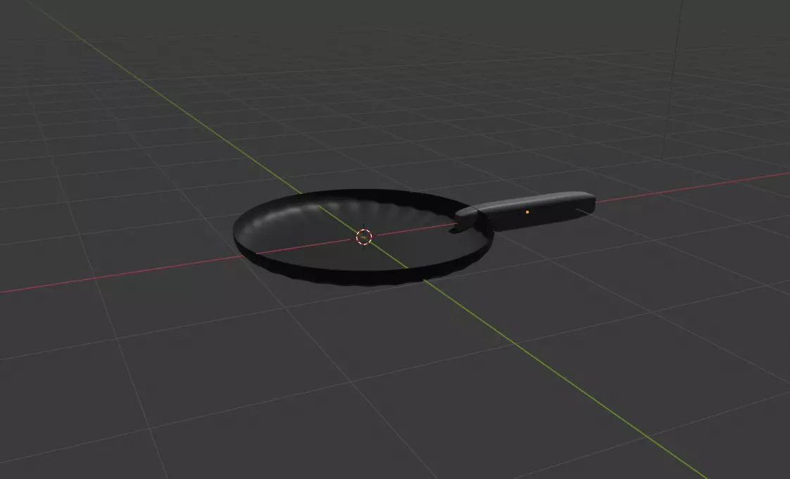 3d model of frying pen Low-poly 3D model_0
