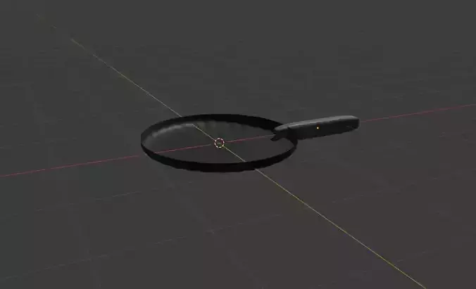 3d model of frying pen Low-poly 3D model