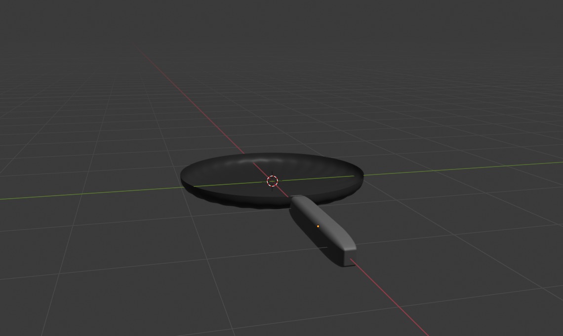 3d model of frying pen Low-poly 3D model_1