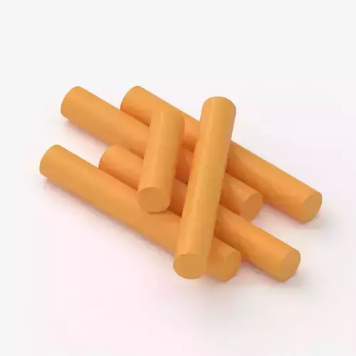 Orange Chalk Sticks 3D model