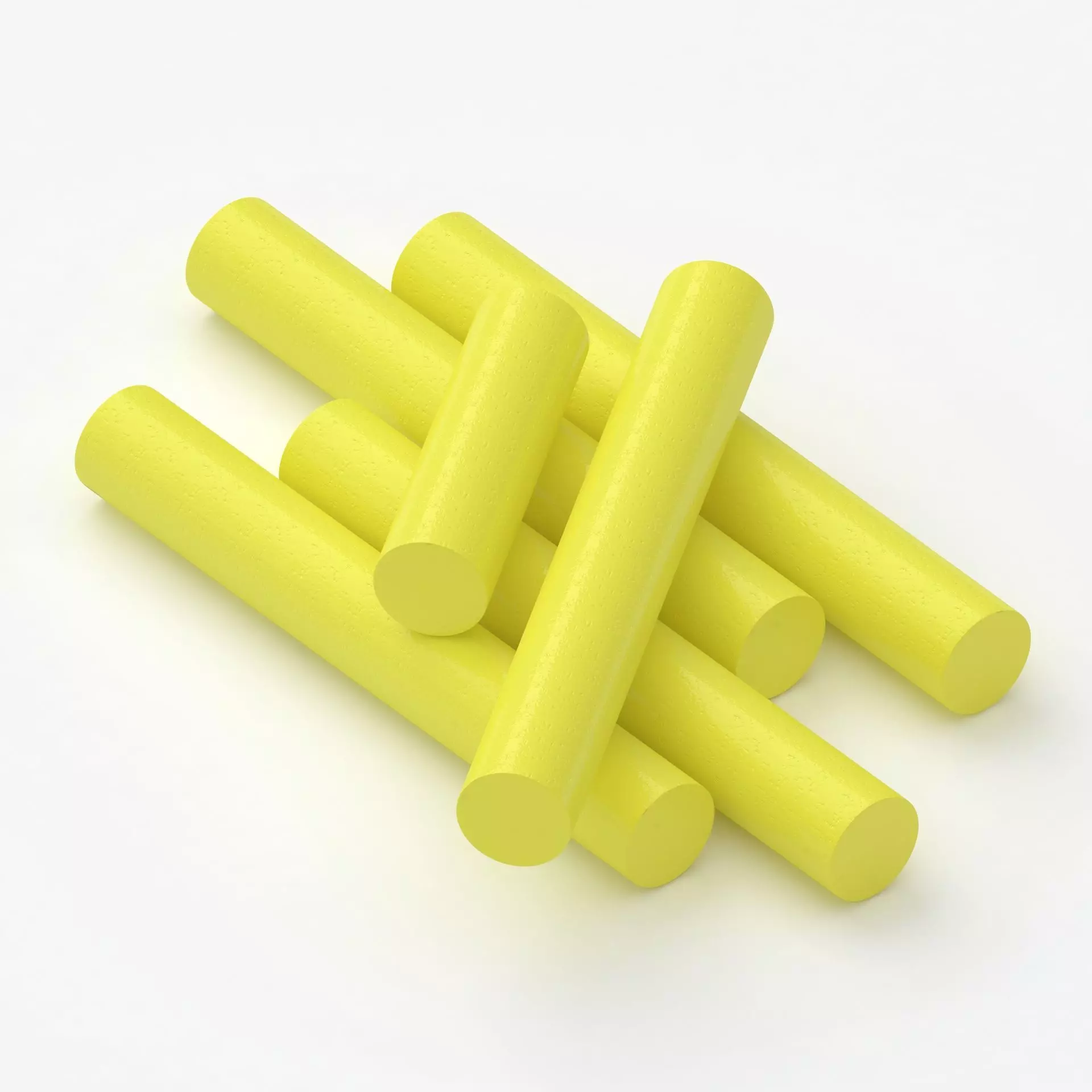 yellow Chalk Sticks 3D model_0