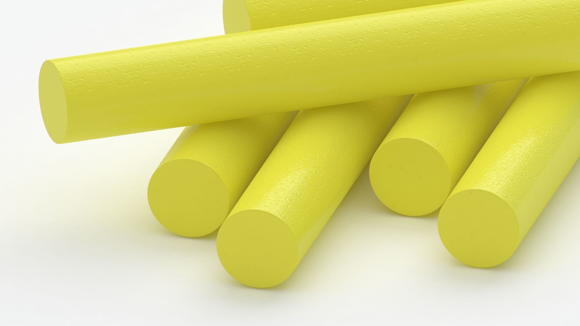 yellow Chalk Sticks 3D model_5