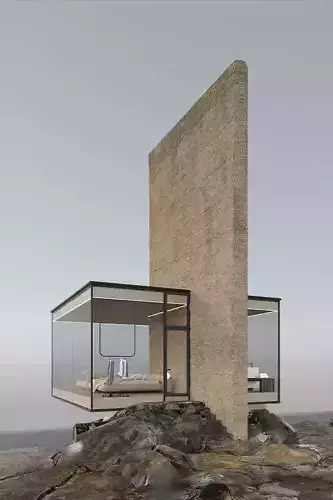 Modern Cliff Cabin
