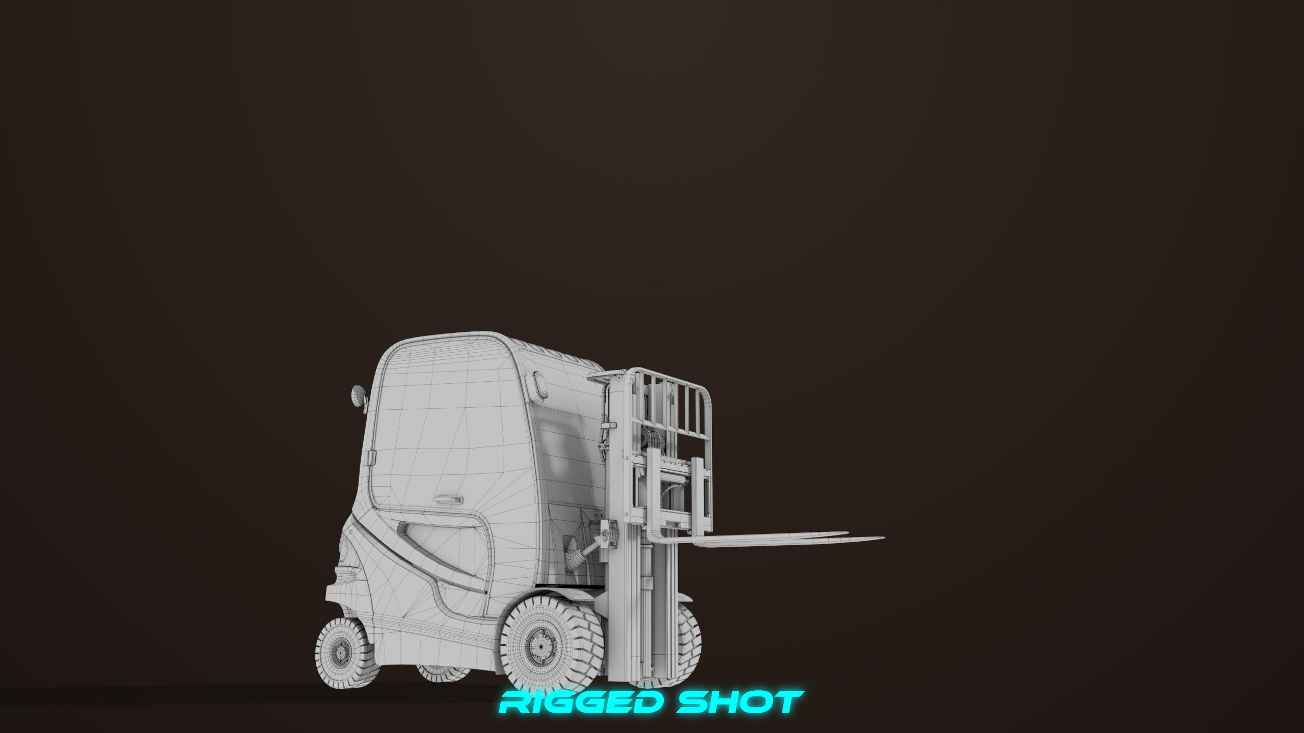 Forklift Truck 01 Orange All PBR Unity UE Textures Low-poly 3D model_51