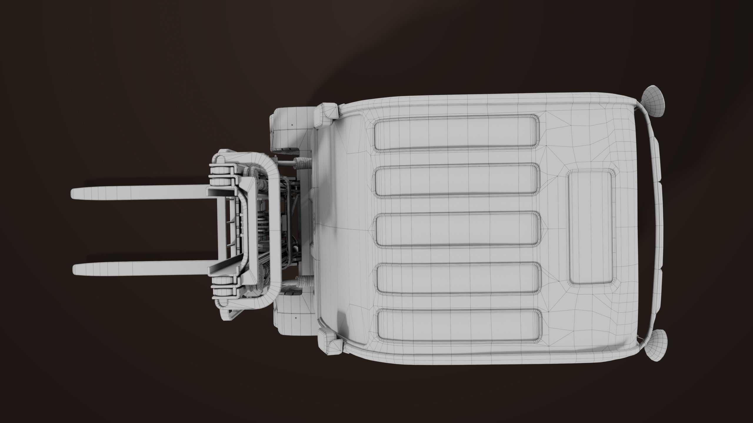 Forklift Truck 01 Orange All PBR Unity UE Textures Low-poly 3D model_57