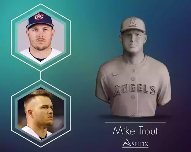 Mike Trout Bust 3D print model