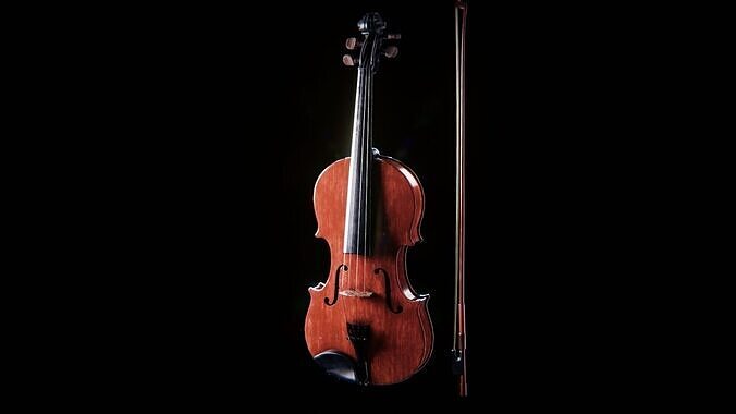 Violin Low-poly 3D model