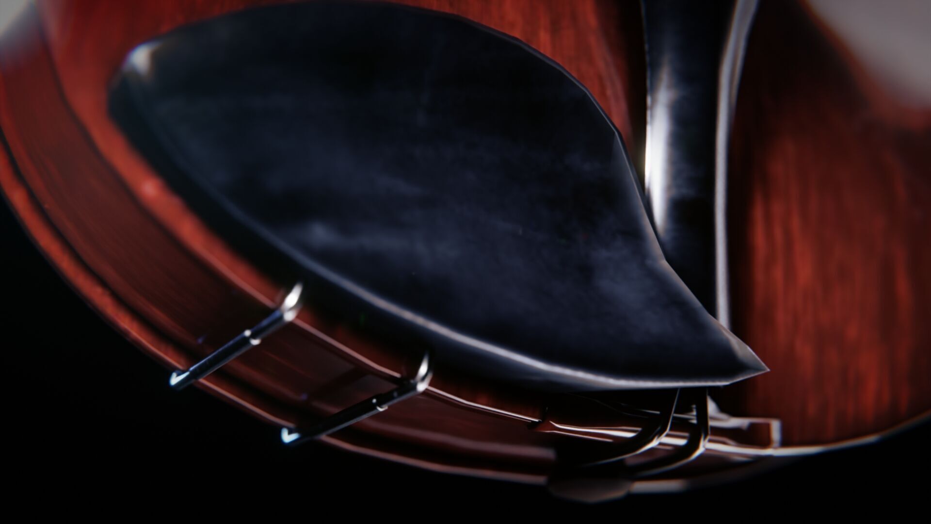 Violin Low-poly 3D model_3