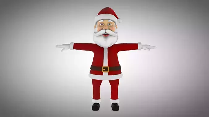 Santa Claus Basic Rigged 3d Model 