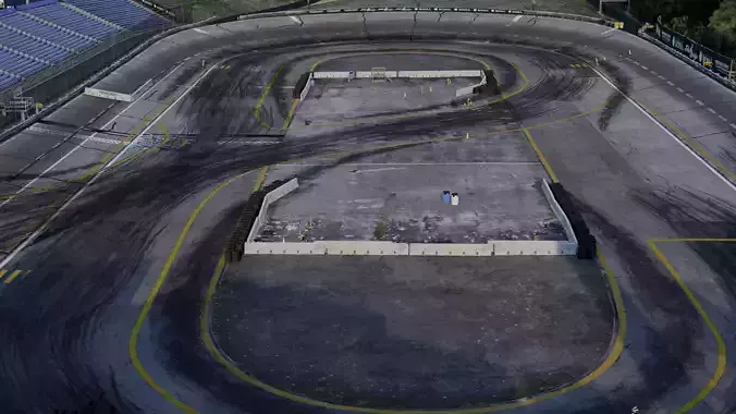 Drift race track 3d model 3D model