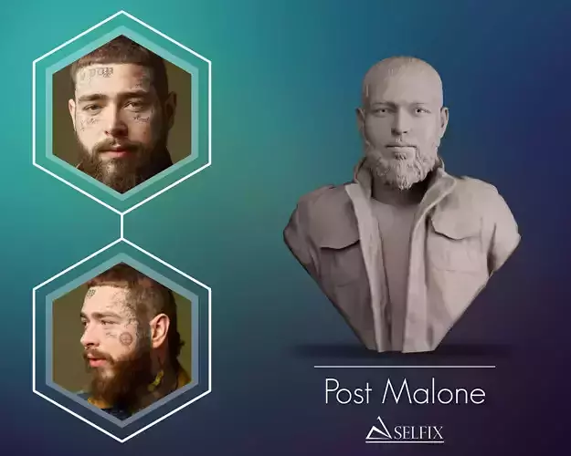  Post Malone Bust 3D print model