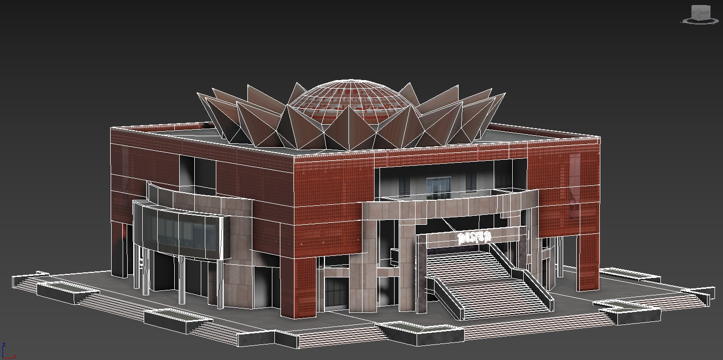 Museum Low-poly 3D model_1