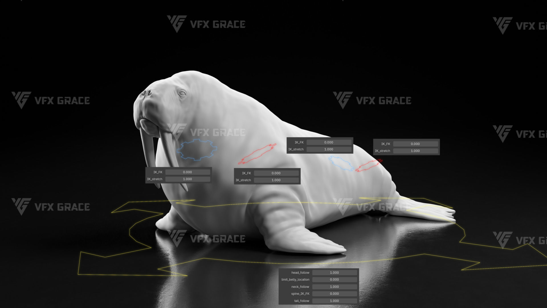 Walrus Animation - Blender 3D model_13