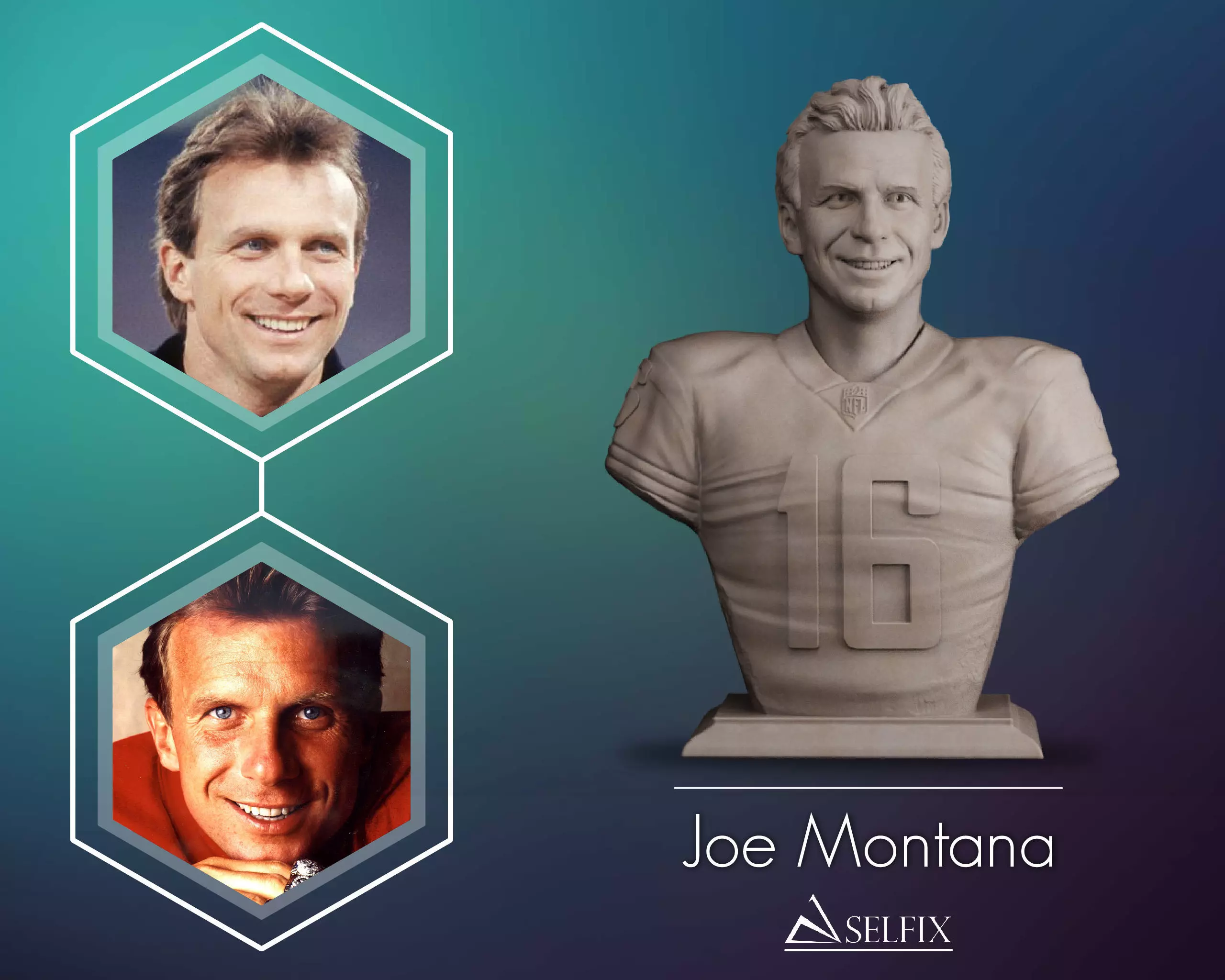 Joe Montana Bust 3D print model