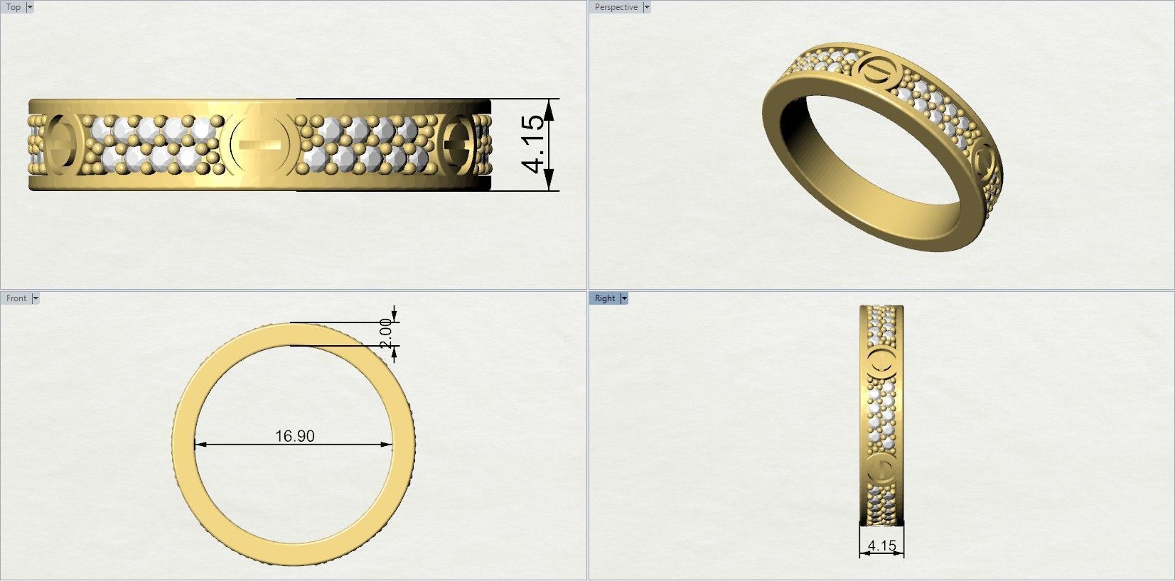 Love Ring Mini Model 3D print model_8