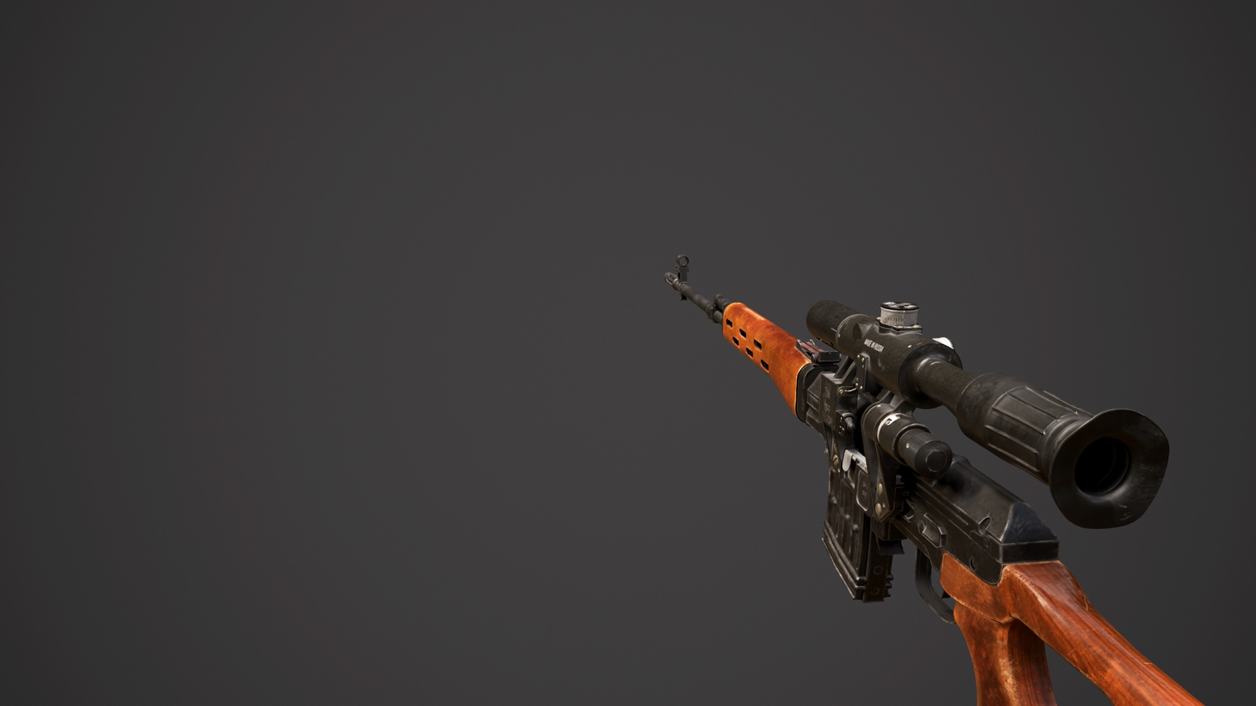 SVD - Dragunov Sniper Rifle  Low-poly 3D model_6