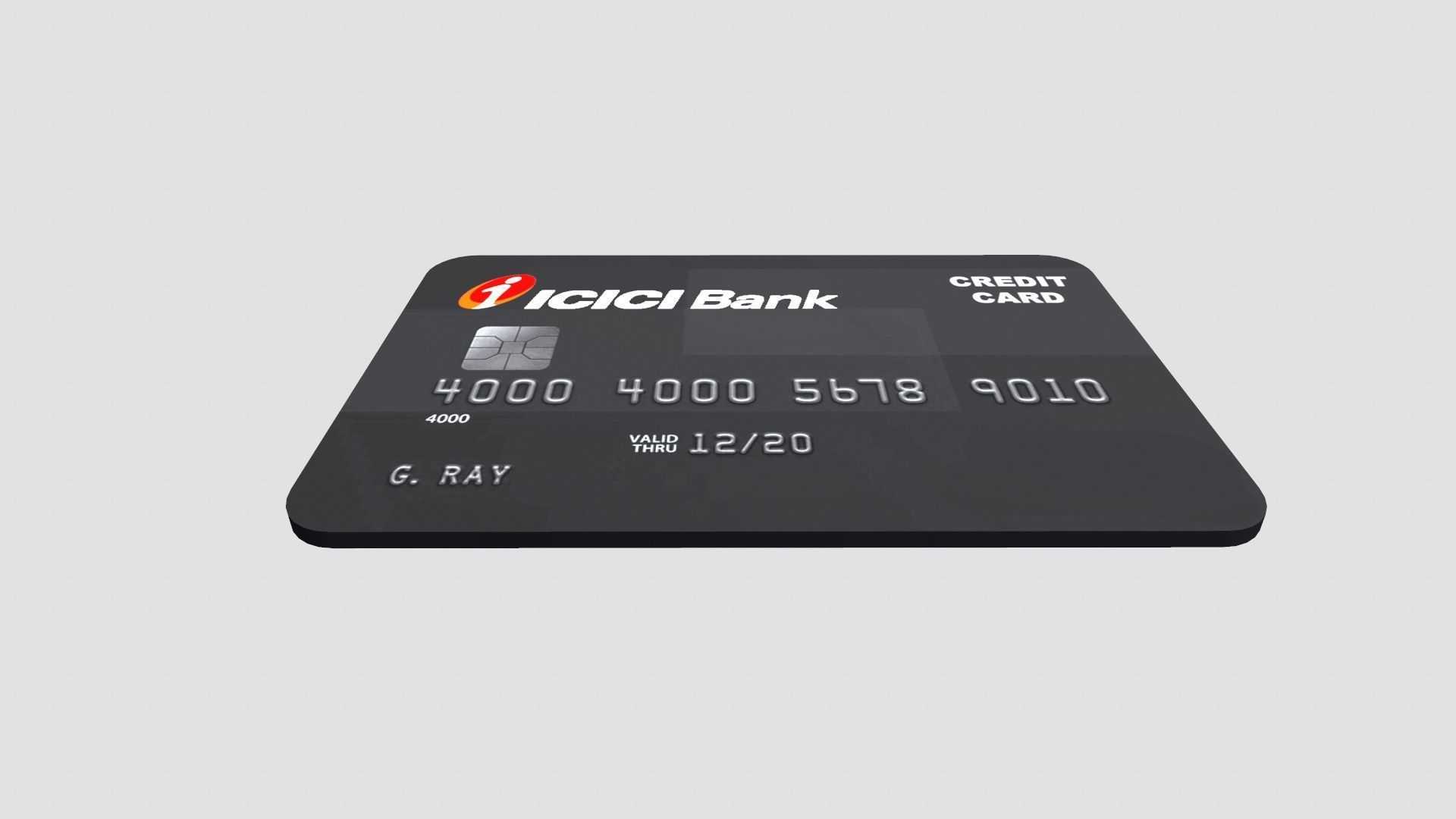 Credit Card Low-poly 3D model_5