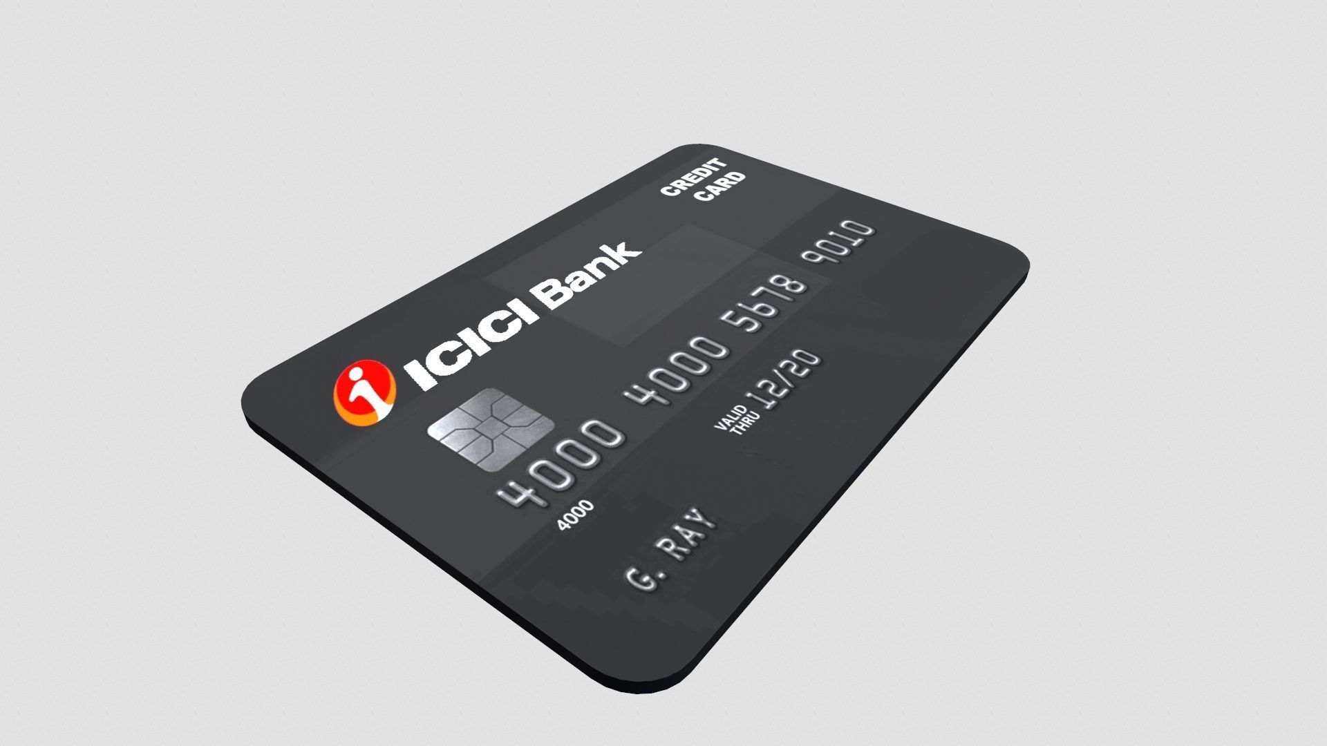 Credit Card Low-poly 3D model_3