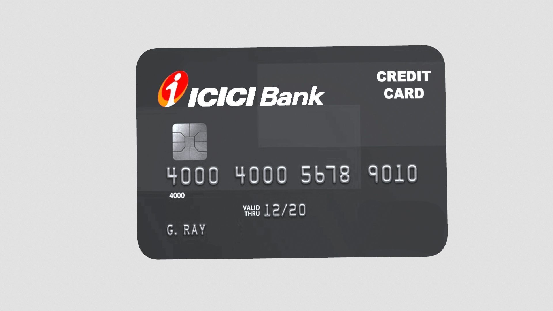 Credit Card Low-poly 3D model_6