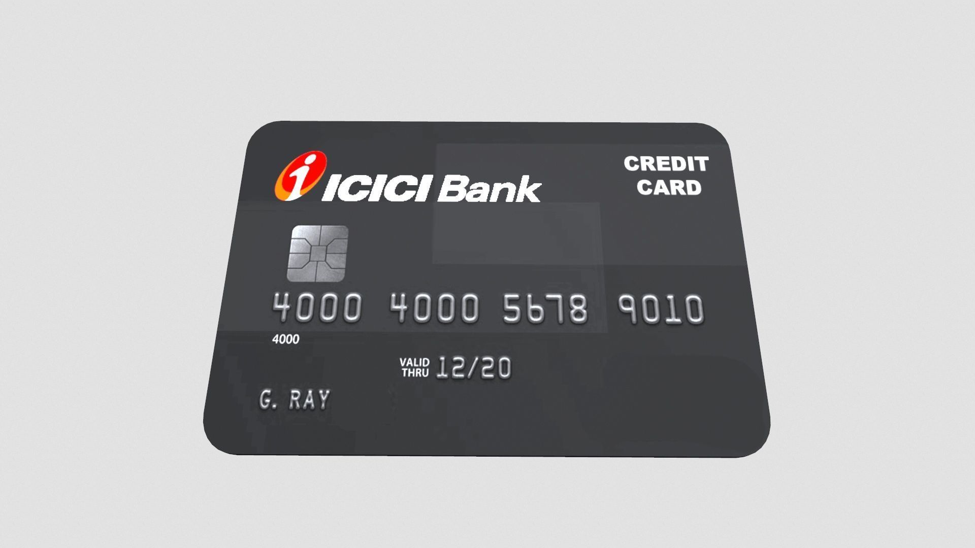 Credit Card Low-poly 3D model_2