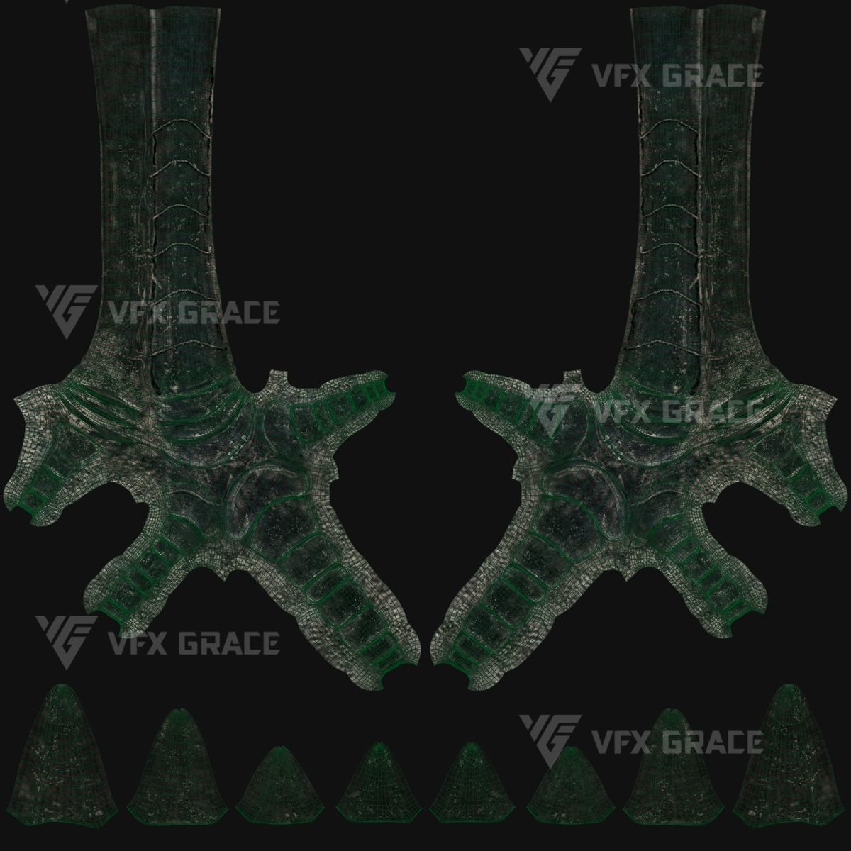 Oriental Magpie Animation - Blender 3D model_25