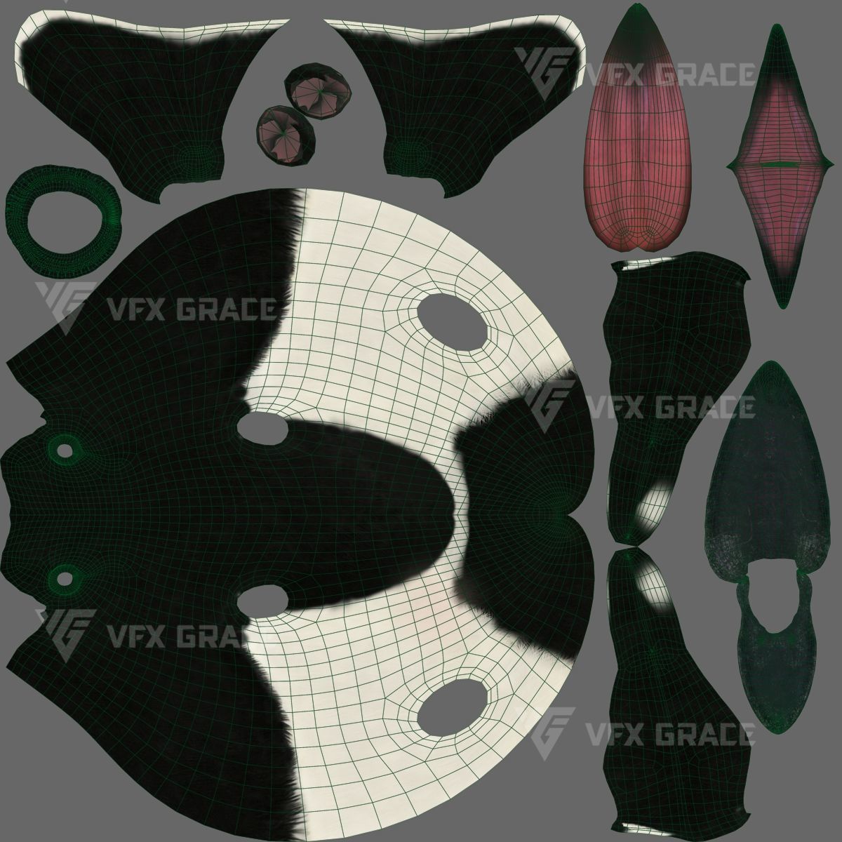 Oriental Magpie Animation - Blender 3D model_24