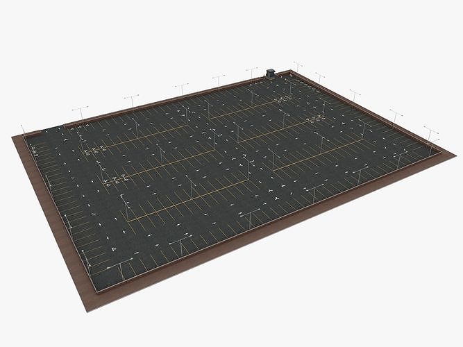 Parking Lot 3D model 5