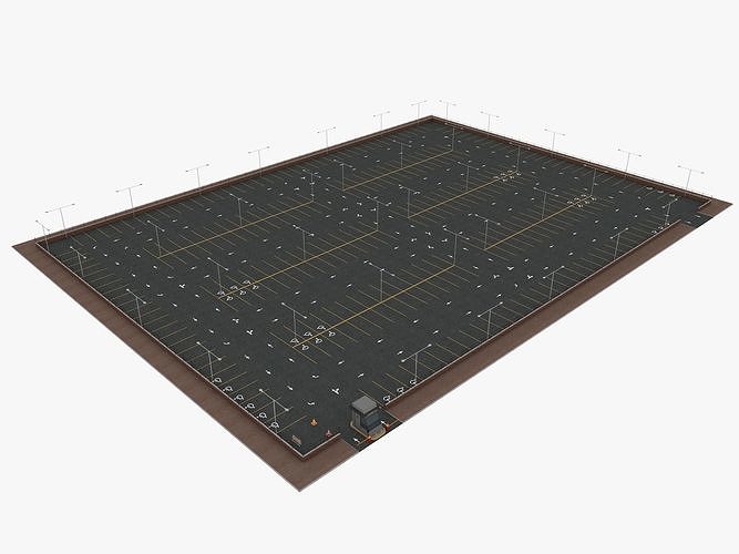 Parking Lot 3D model 2