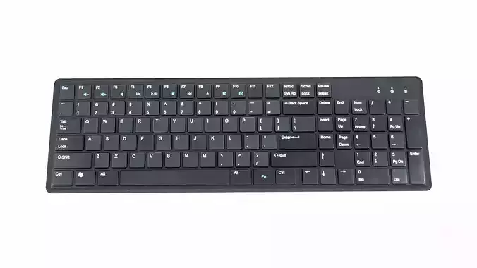 Keyboard 3D Model Low-poly 3D model