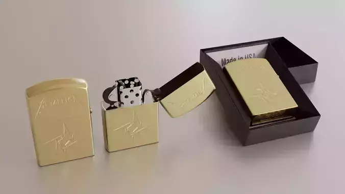 Zippo Lighter Metallica Design 3D model