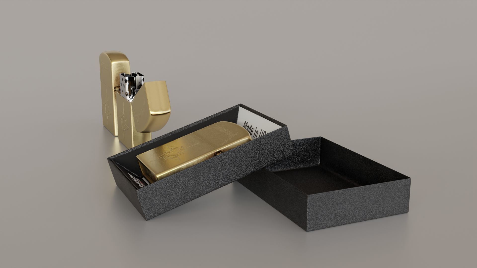 Zippo Lighter Metallica Design 3D model_1