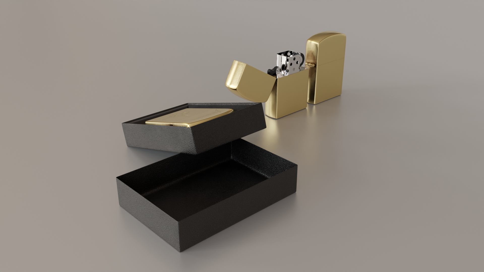 Zippo Lighter Metallica Design 3D model_3