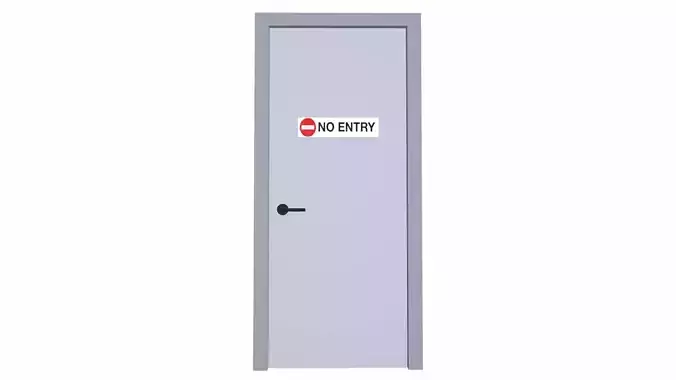 No Entry Door Low-poly 3D model