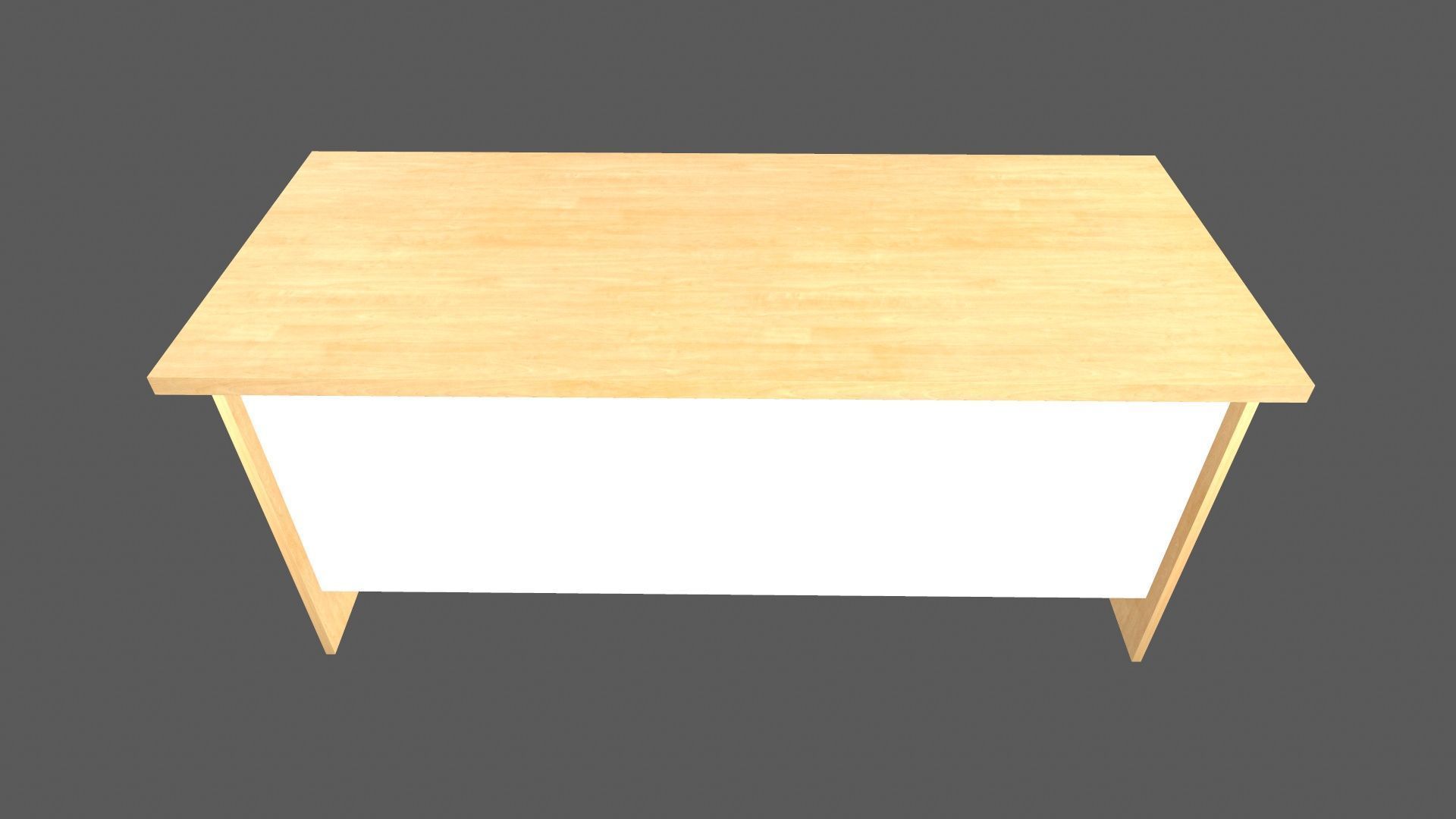 Office Table Low-poly 3D model_5