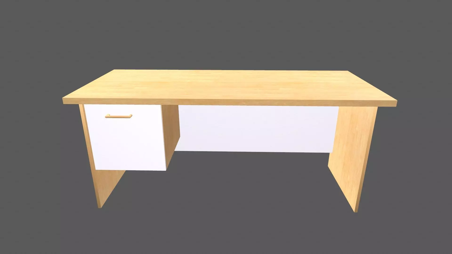 Office Table Low-poly 3D model_0