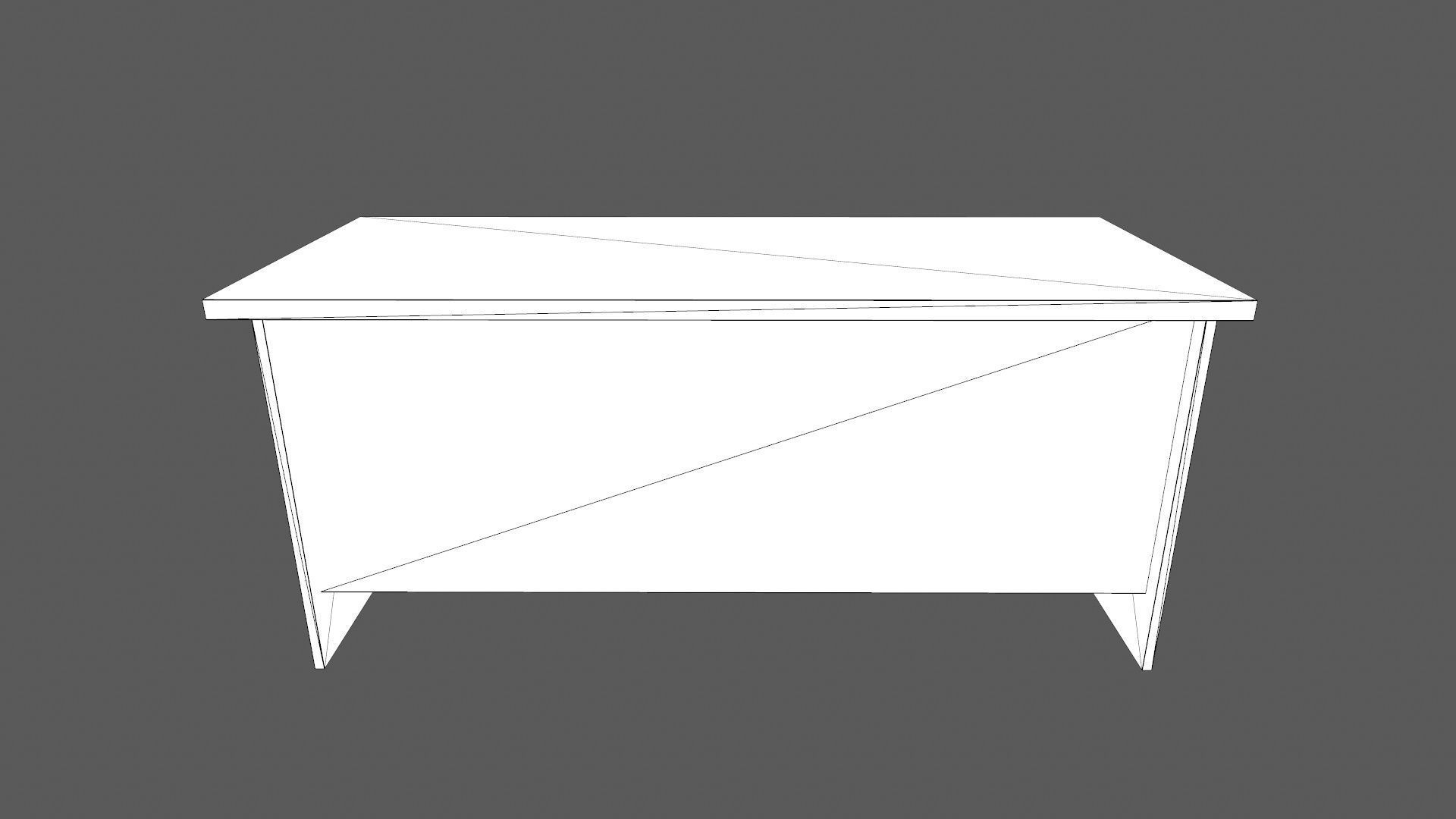 Office Table Low-poly 3D model_11