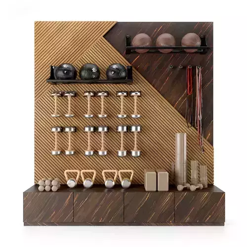 Home Gym Yoga Fitness Decoration Set 049 Dark 