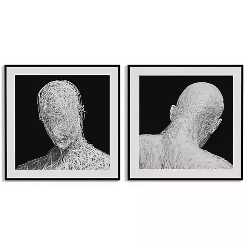 modern painting set of 2 