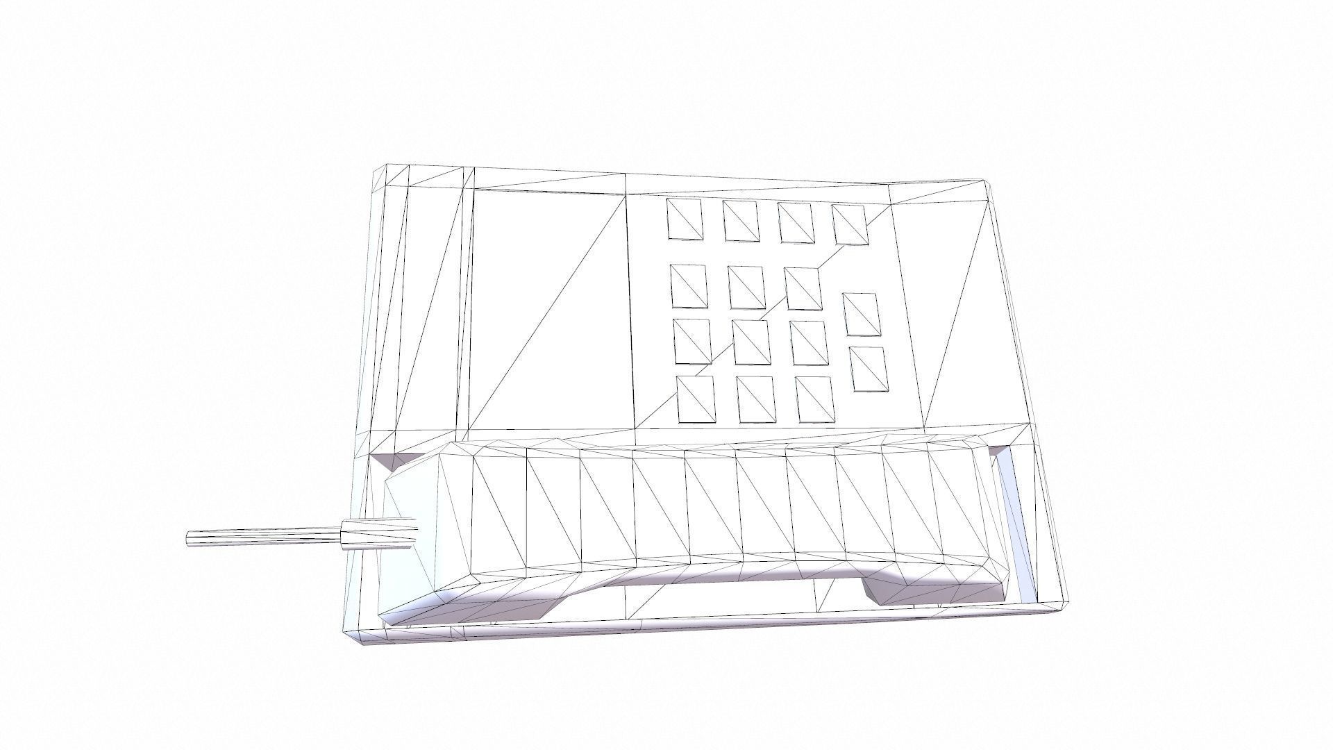 Office Phone Low-poly 3D model_8