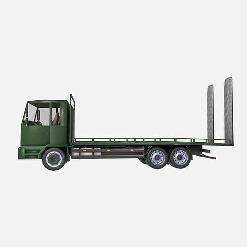platform truck Low-poly 3D model 6