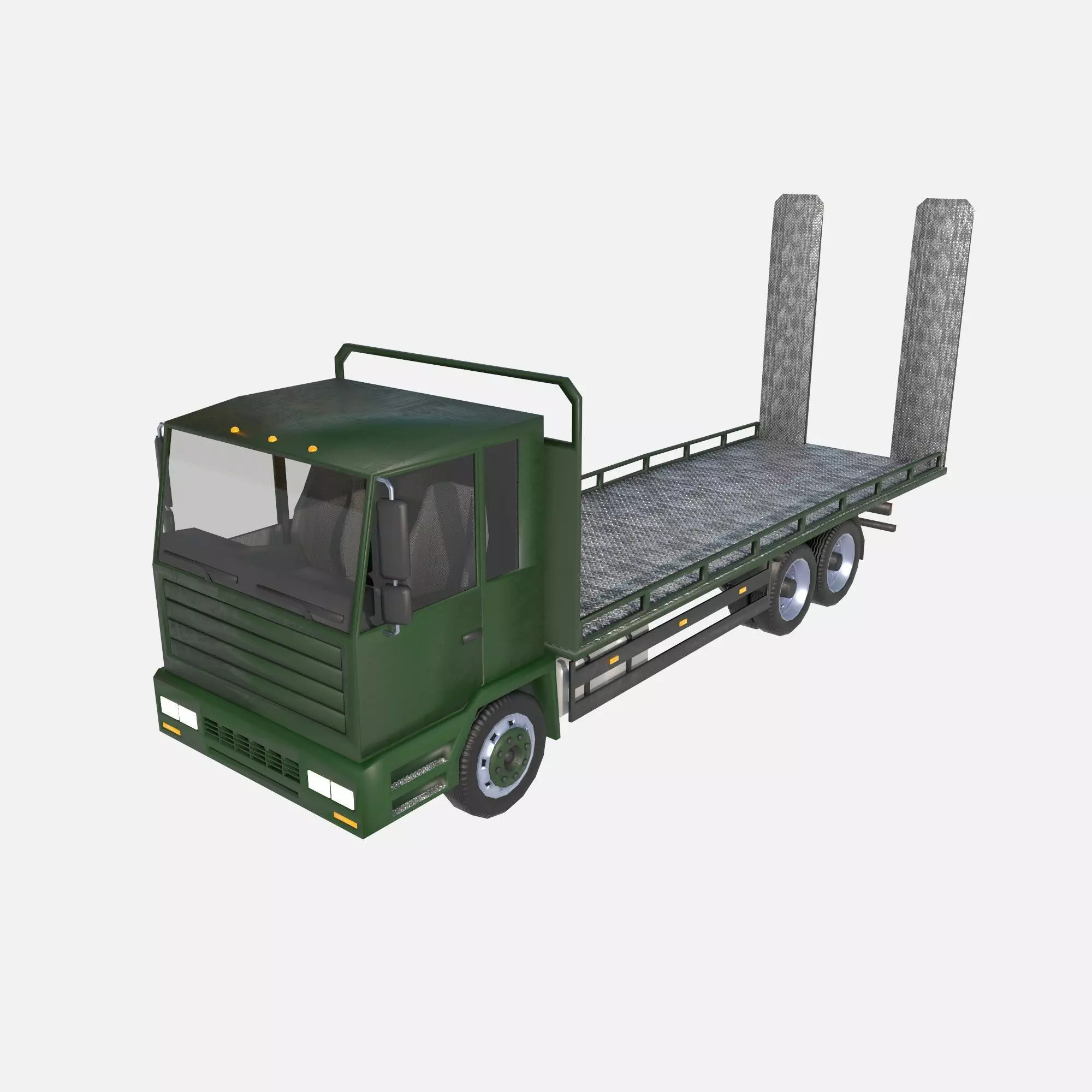 platform truck Low-poly 3D model