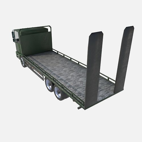 platform truck Low-poly 3D model 3