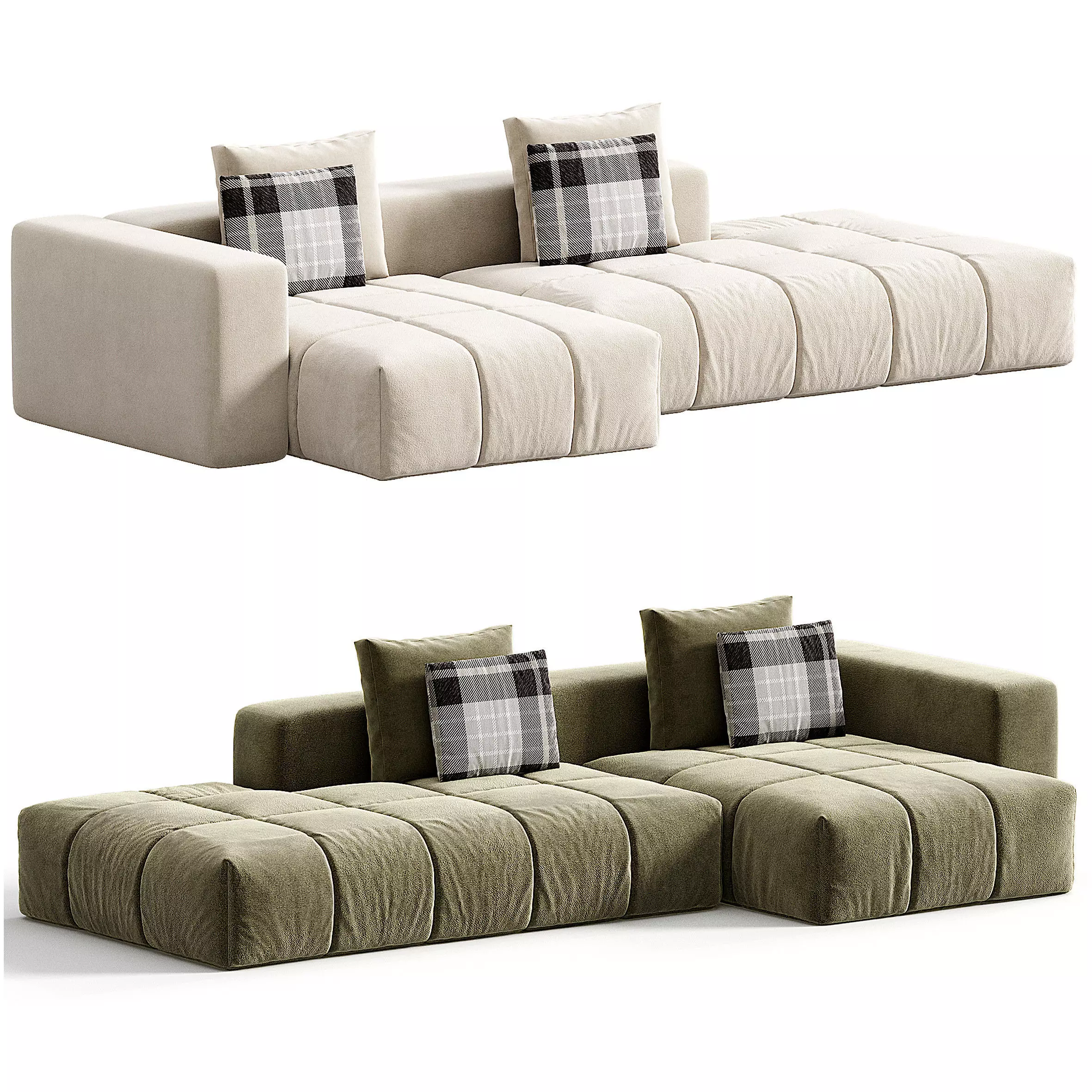 mordern luxury fabric sofa Free 3D model