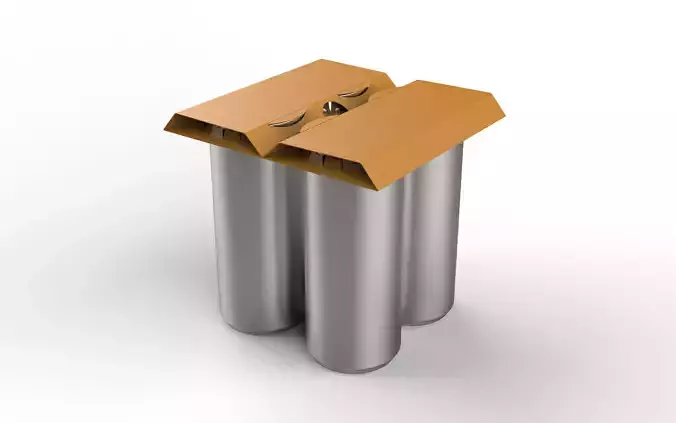 EcoCraft Four-Can Holder for Sustainable Beverage Packaging