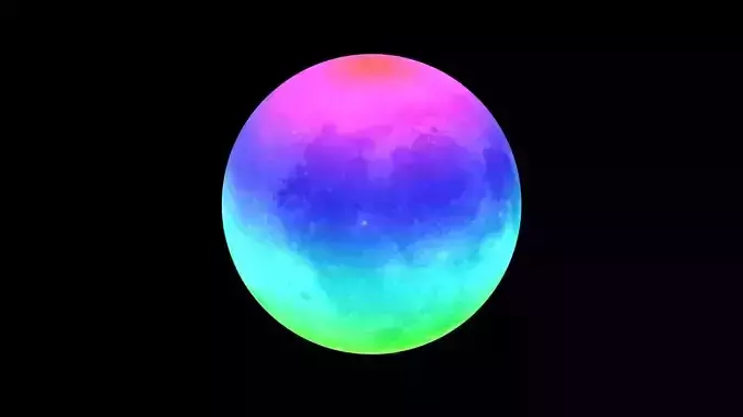 Rainbow Moon 3D model