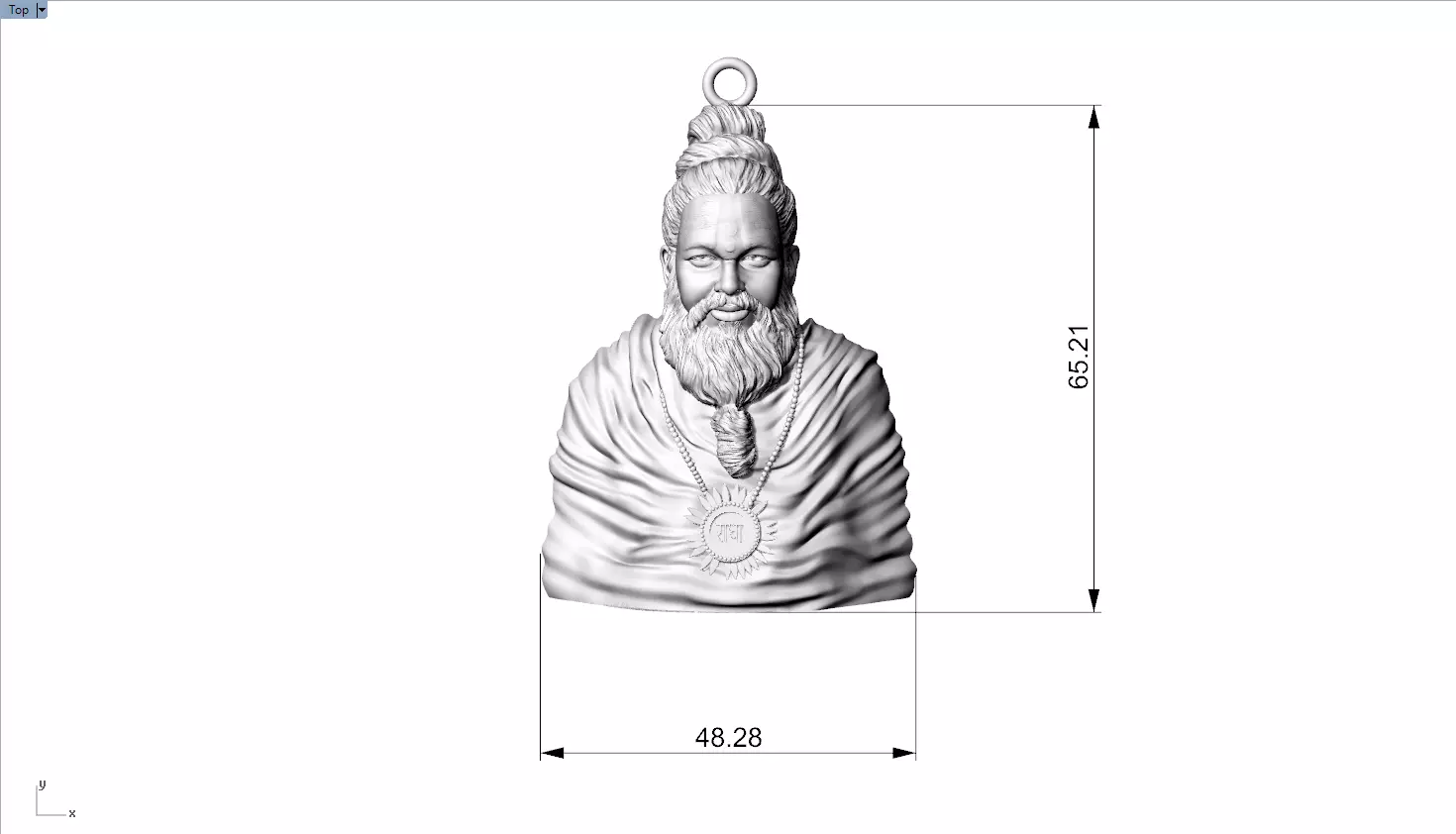 cp gold pandent silver 3D print model