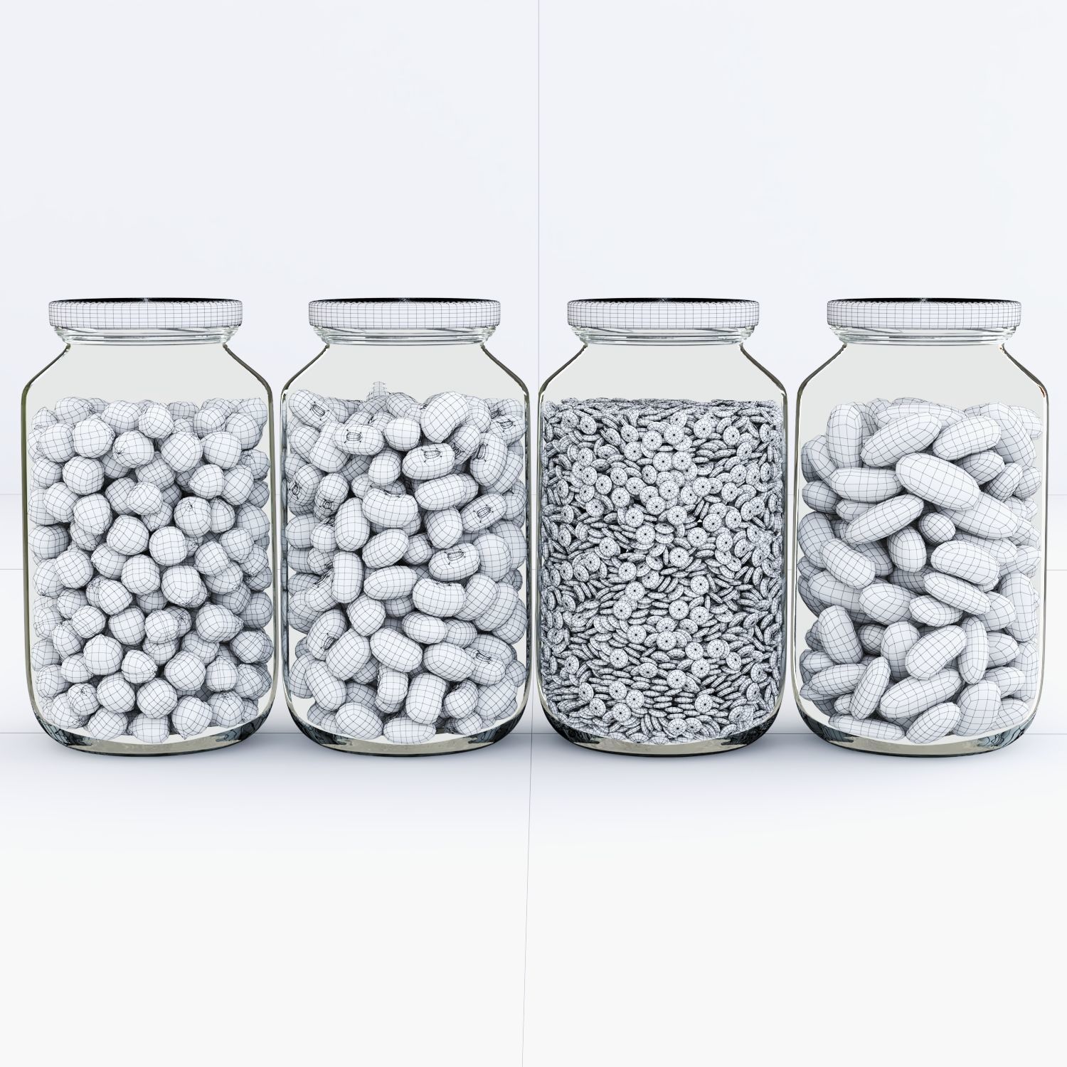 Bean Jars Collection 3D model_11