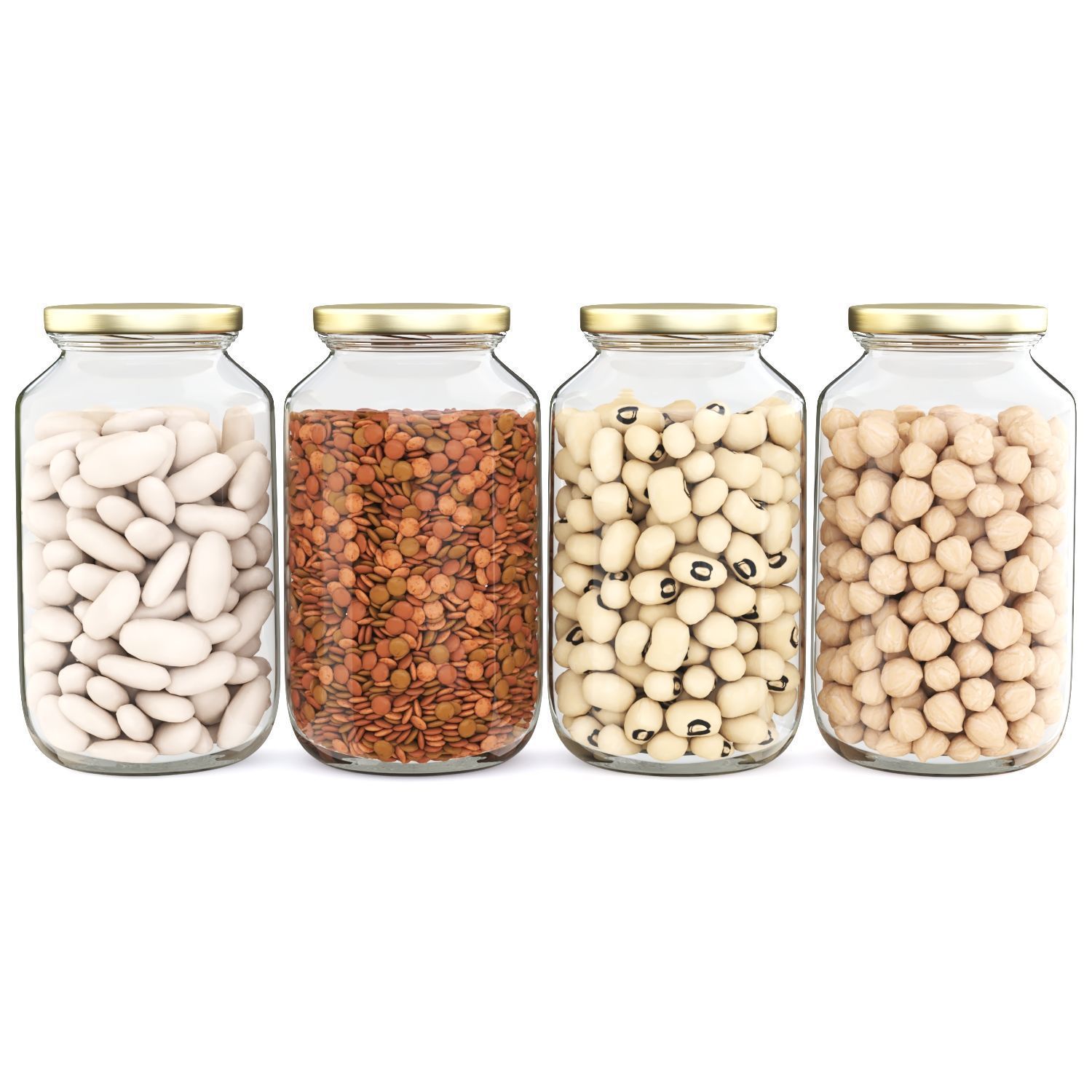Bean Jars Collection 3D model_2