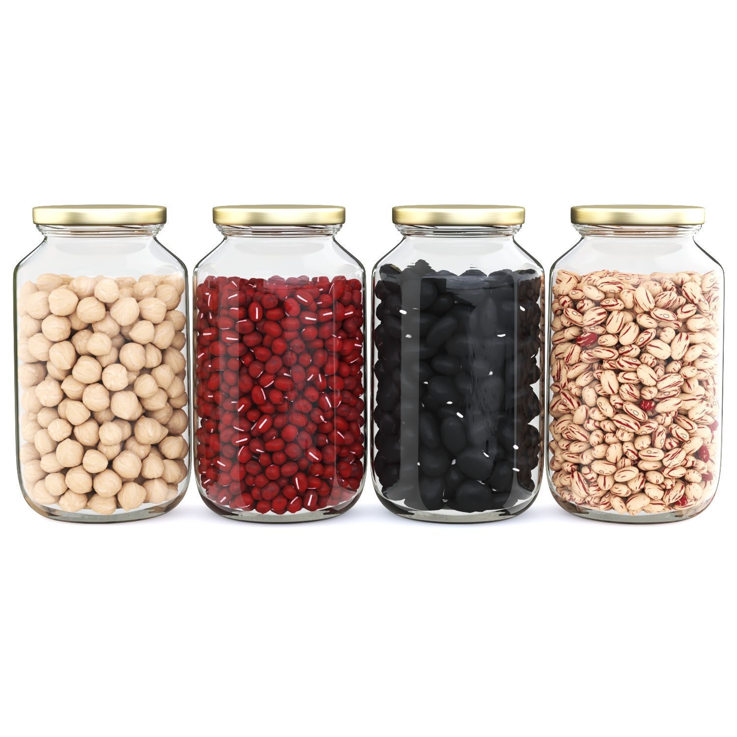 Bean Jars Collection 3D model_1
